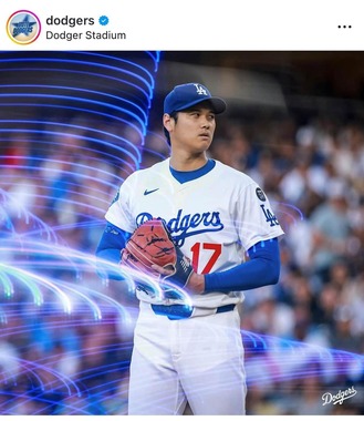 二刀流を復活させた大谷選手（ドジャースインスタグラムより）