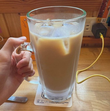 でらたっぷりアイスオーレ（ふみさん提供／@fumi23tv）