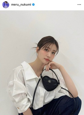 生見愛瑠さんのインスタグラム（＠meru_nukumi）より