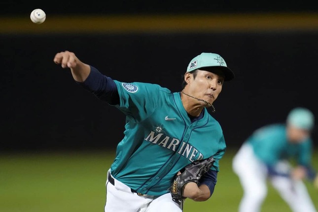 マリナーズを退団した藤浪晋太郎投手（写真：AP/アフロ）