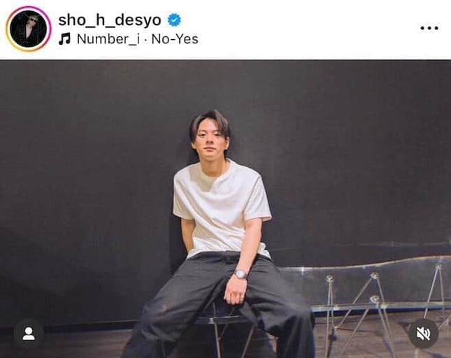 平野紫耀さんのインスタグラム（＠sho_h_desyo）より