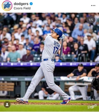 ドジャース公式インスタグラム（＠dodgers）より