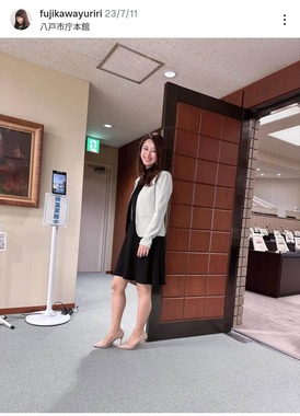 藤川優里氏のインスタグラム（＠fujikawayuriri）より