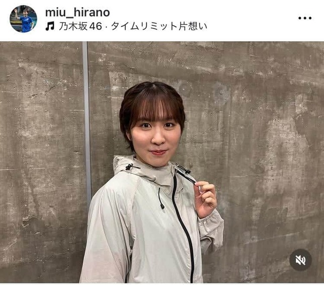平野美宇さんのインスタグラム（＠miu_hirano）より