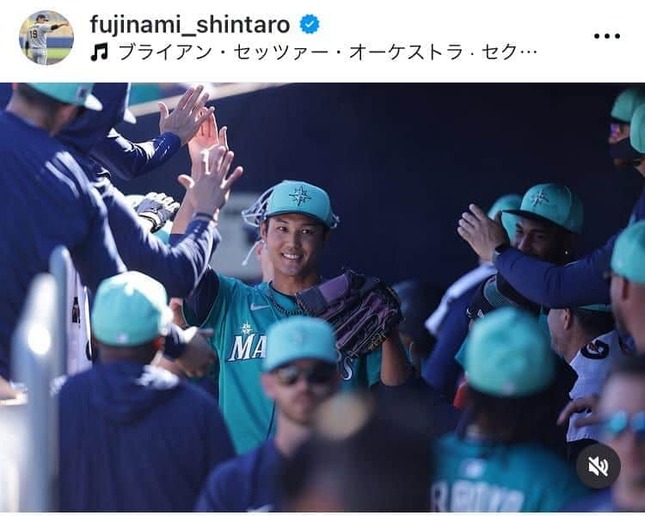 藤浪晋太郎のインスタグラム（＠fujinami_shintaro）より