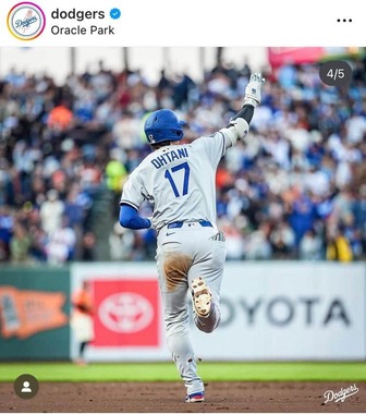 ドジャース公式インスタグラム（＠dodgers）より
