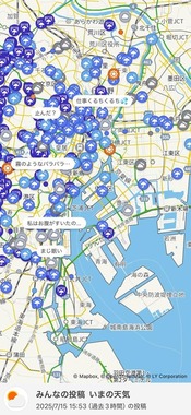 日常的なコメントが相次ぐ「みんなの投稿」