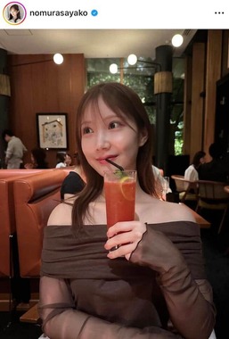 野村彩也子さんのインスタグラム（＠nomurasayako）より