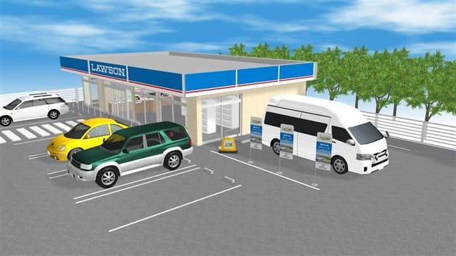 ローソン「車中泊サービス」のイメージ図（同社提供）