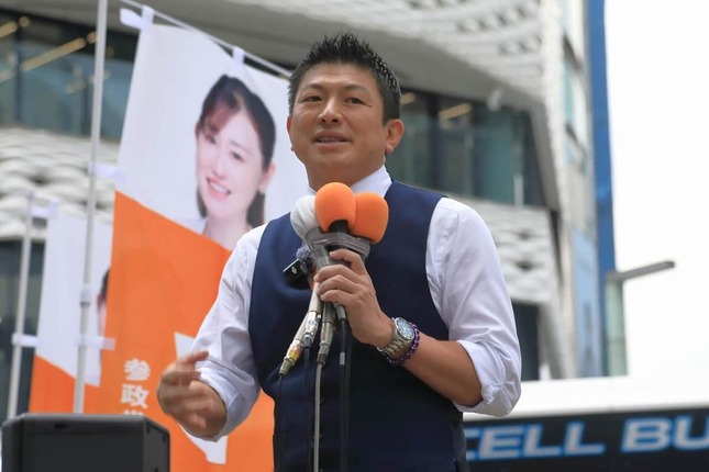 参政党の神谷宗幣代表。「党の政策に【徴兵制】など入っていません」などと指摘した