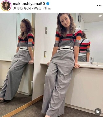 西山茉希さんのインスタグラム（＠maki.nshiyama50）より