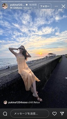 木下優樹菜さんのインスタグラム（＠yukina1204xoxo）より
