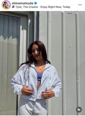 松田詩野さんのインスタグラム（＠shinomatsuda）より