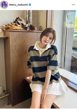 生見愛瑠さんのインスタグラム（＠meru_nukumi）より