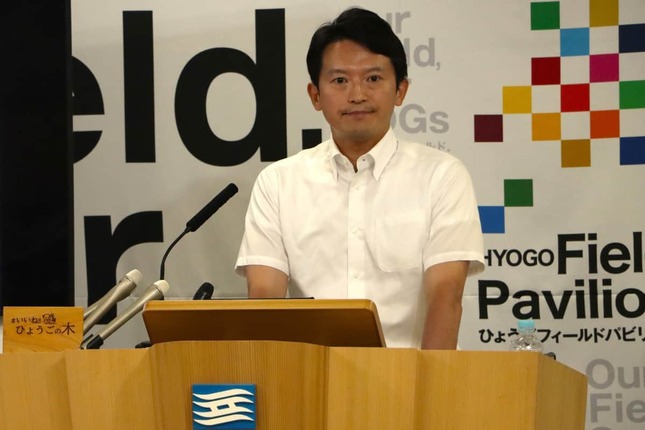 定例会見の斎藤元彦知事（2025年7月2日編集部撮影）