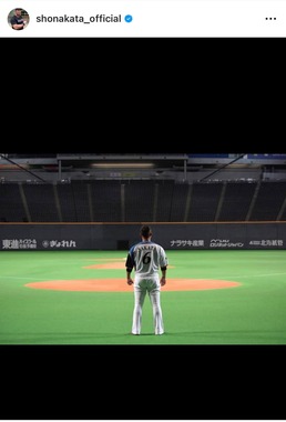 日本ハム時代のユニホーム姿（本人インスタグラムより）