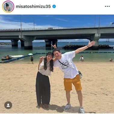 清水みさとさんのインスタグラム（＠misatoshimizu35）より