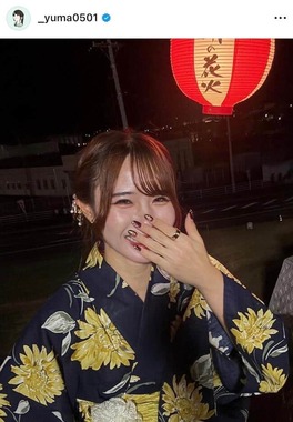 山本有真選手のインスタグラム（＠_yuma0501）より