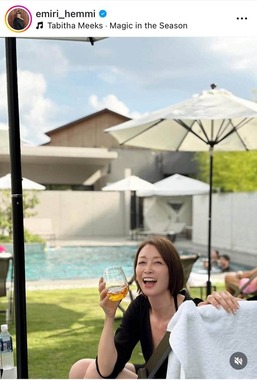 辺見えみりさんのインスタグラム（＠emiri_hemmi）より