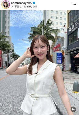 野村彩也子さんのインスタグラム（＠nomurasayako）より