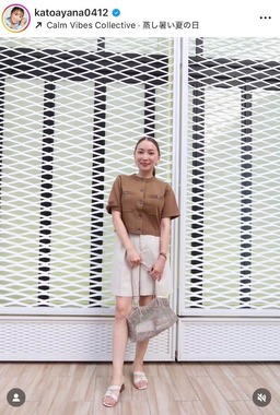 加藤綾菜さんのインスタグラム（＠katoayana0412）より