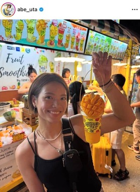 阿部詩選手のインスタグラム（＠abe_uta）より