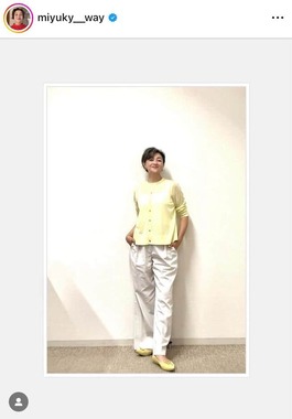 香坂みゆきさんのインスタグラム（＠miyuky__way）より