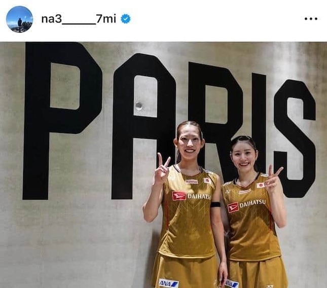 松山奈未選手のインスタグラム（＠na3_____7mi）より