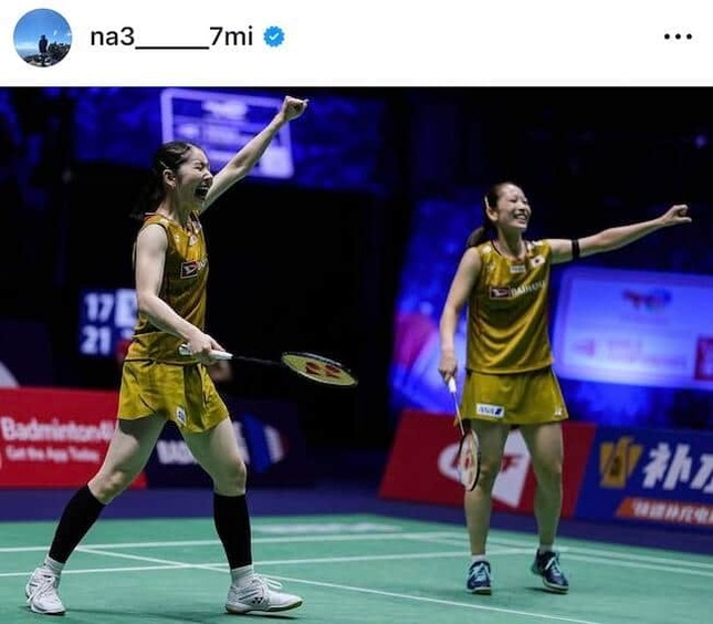 松山奈未選手のインスタグラム（＠na3_____7mi）より