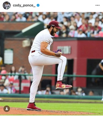 楽天時代のポンセ選手（本人インスタグラムより）