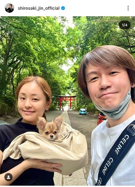 城咲仁さんのインスタグラム（＠shirosaki_jin_official）より