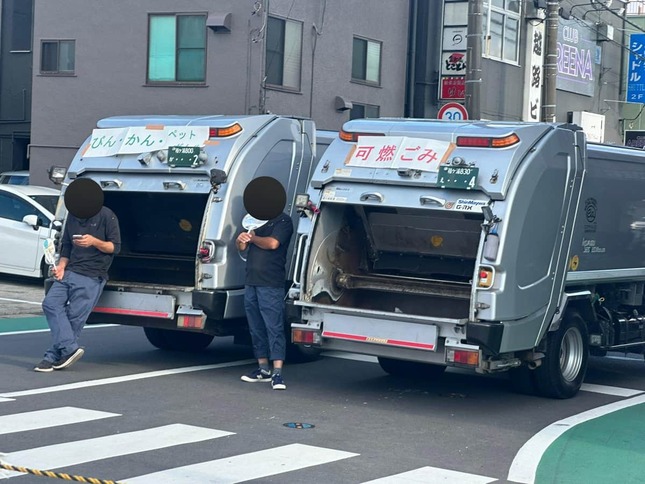 やっさいもっさい踊り大会のごみ捨て場。八良(千城バス)さん（＠ilove7e）提供