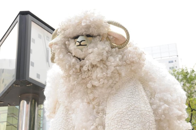 せせらぎさん扮する「羊」の顔。せせらぎさん提供