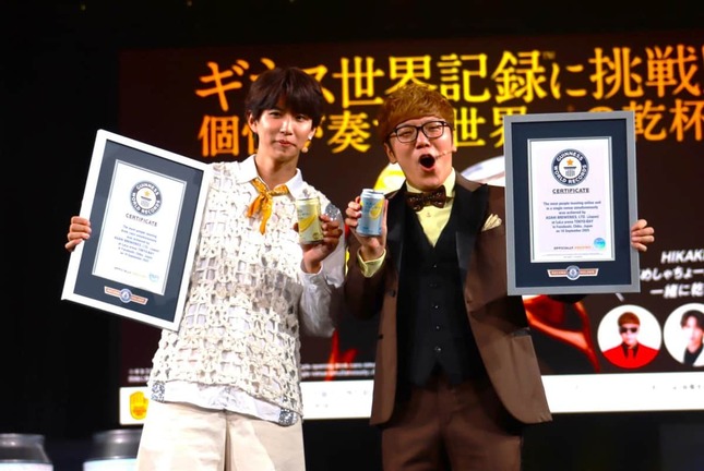 ヒカキンさん、はじめしゃちょーさん（25年9月18日撮影）