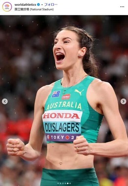 世界陸連の公式インスタグラム（＠worldathletics）より