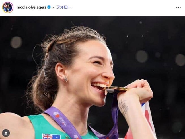 ニコラ・オリスラガース選手のインスタグラム（＠nicola.olyslagers）より