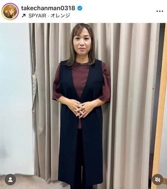 竹下佳江さんのインスタグラム（＠takechanman0318）より