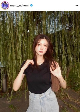 生見愛瑠さんのインスタグラム（＠meru_nukumi）より