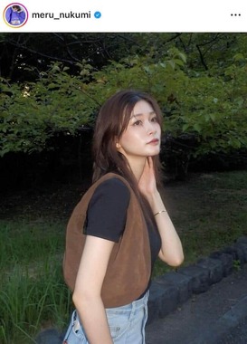 生見愛瑠さんのインスタグラム（＠meru_nukumi）より