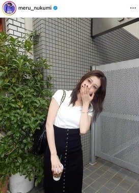 生見愛瑠さんのインスタグラム（＠meru_nukumi）より
