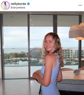 ネリー・コルダ選手のインスタグラム（＠nellykorda）より