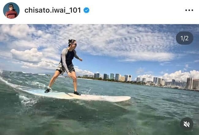 岩井千怜さんのインスタグラム（＠chisato.iwai_101）より