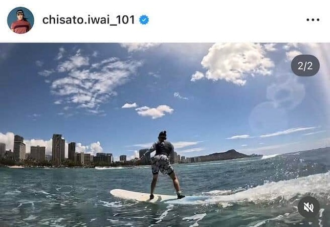 岩井千怜さんのインスタグラム（＠chisato.iwai_101）より
