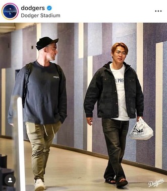ドジャースの公式インスタグラム（＠dodgers）より