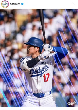 ドジャースの公式インスタグラム（＠dodgers）より