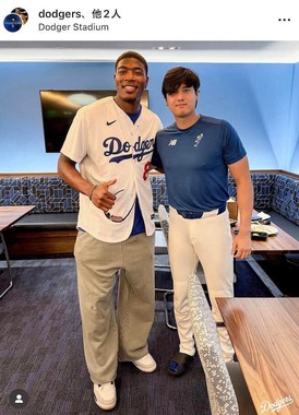 ドジャースの公式インスタグラム（＠dodgers）より