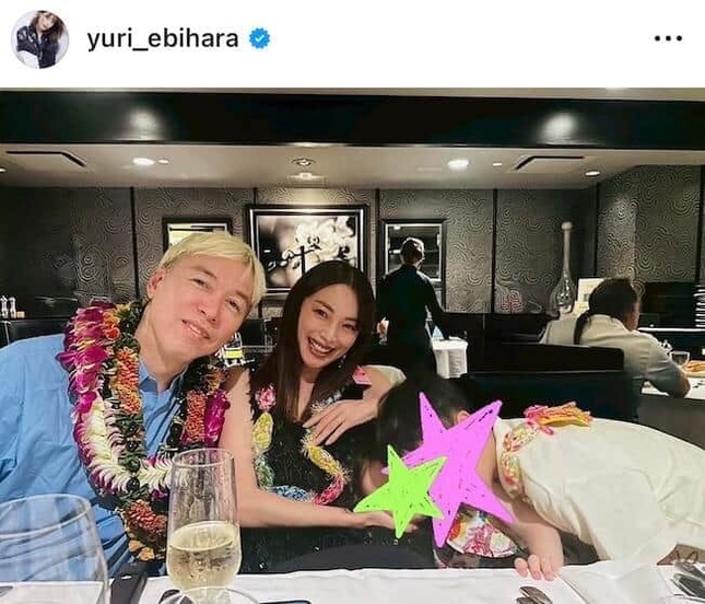 蛯原友里さんのインスタグラム（＠yuri_ebihara）より