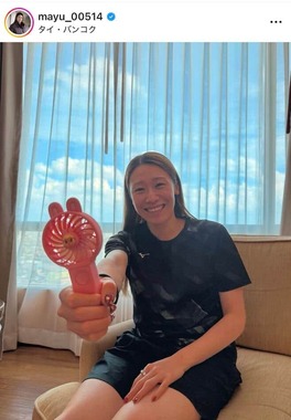 石川真佑選手のインスタグラム（＠mayu_00514）より