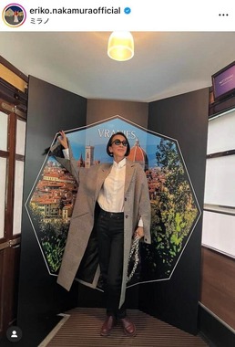中村江里子さんのインスタグラム（＠eriko.nakamuraofficial）より