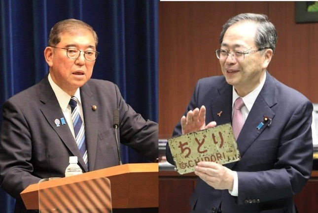 石破茂首相（2025年9月撮影）と公明党の斉藤鉄夫代表（2023年11月撮影）